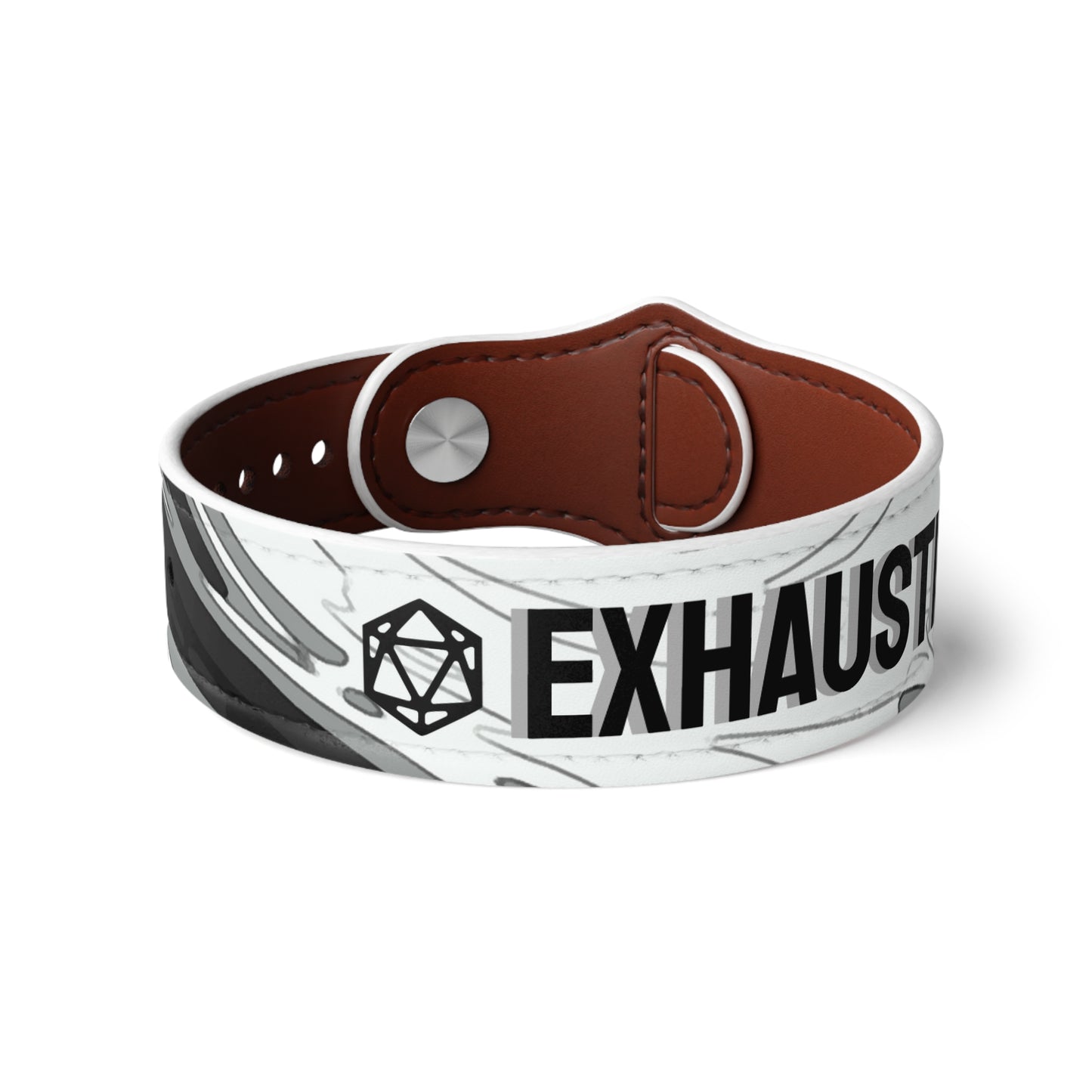 Exhaustion Status Effect - Faux Leather Wristband - with levels!