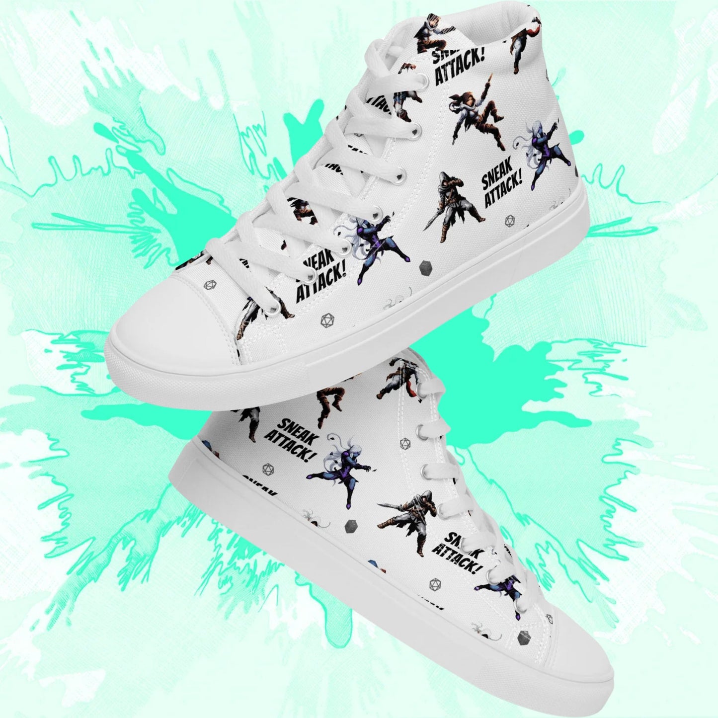 Sneak Attack Sneakers! - Masculine size convention - High top shoes
