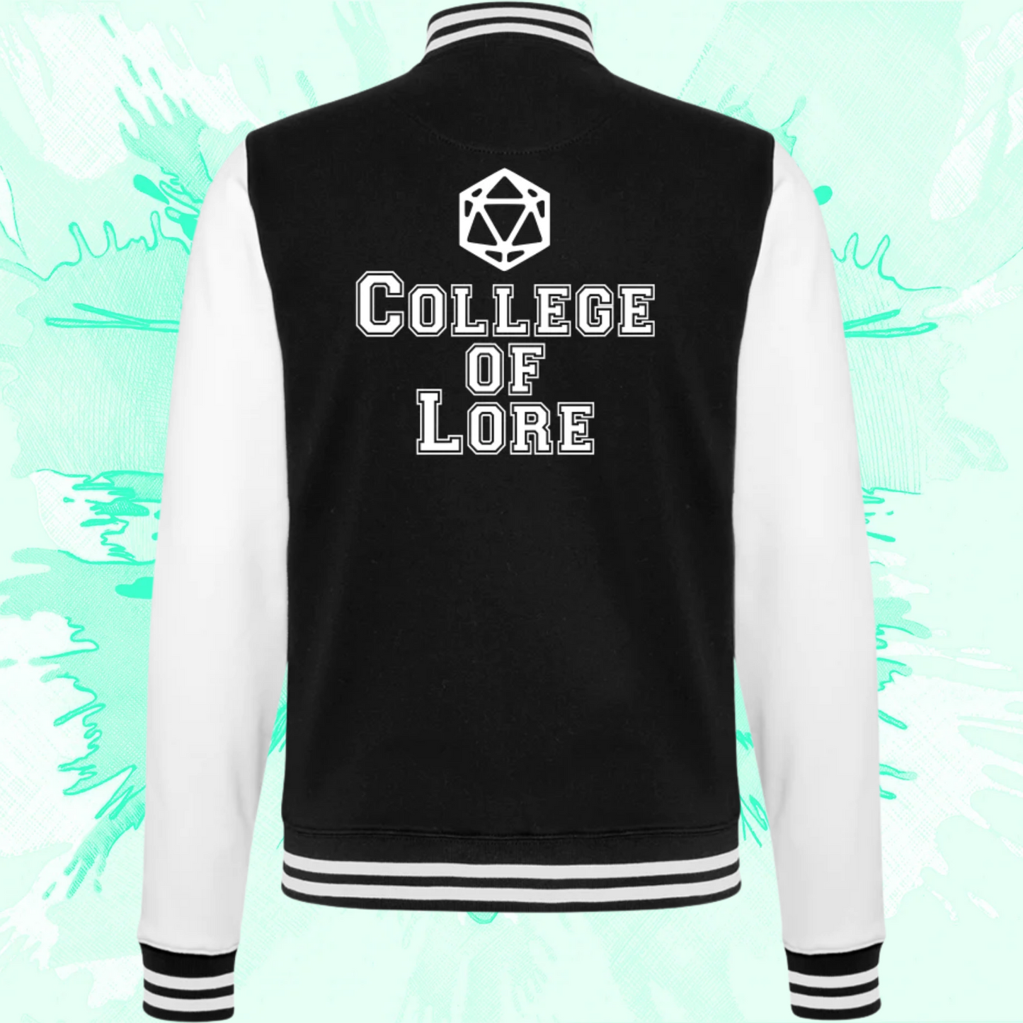College of Lore - College Bomber Jacket with velvety flock finishes