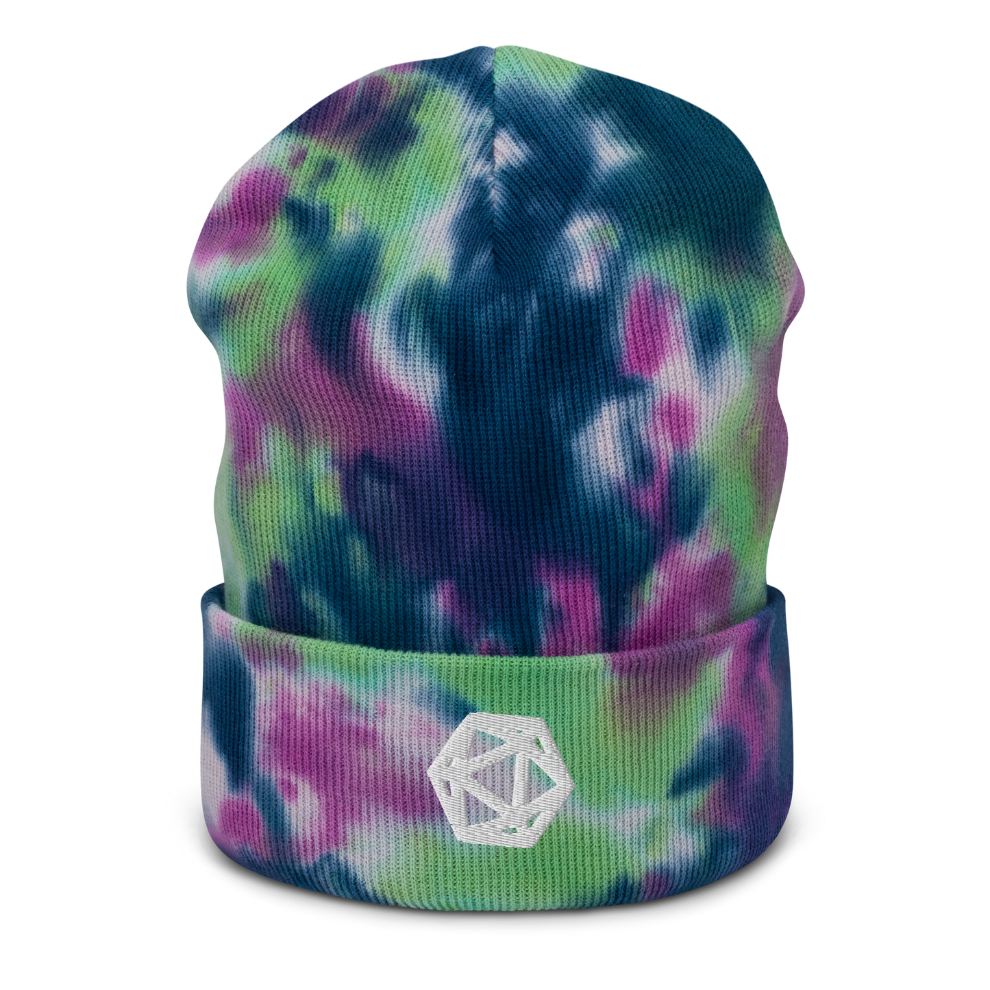 D20 Icosahedron Tie-dye Beanie - Unisex Fit