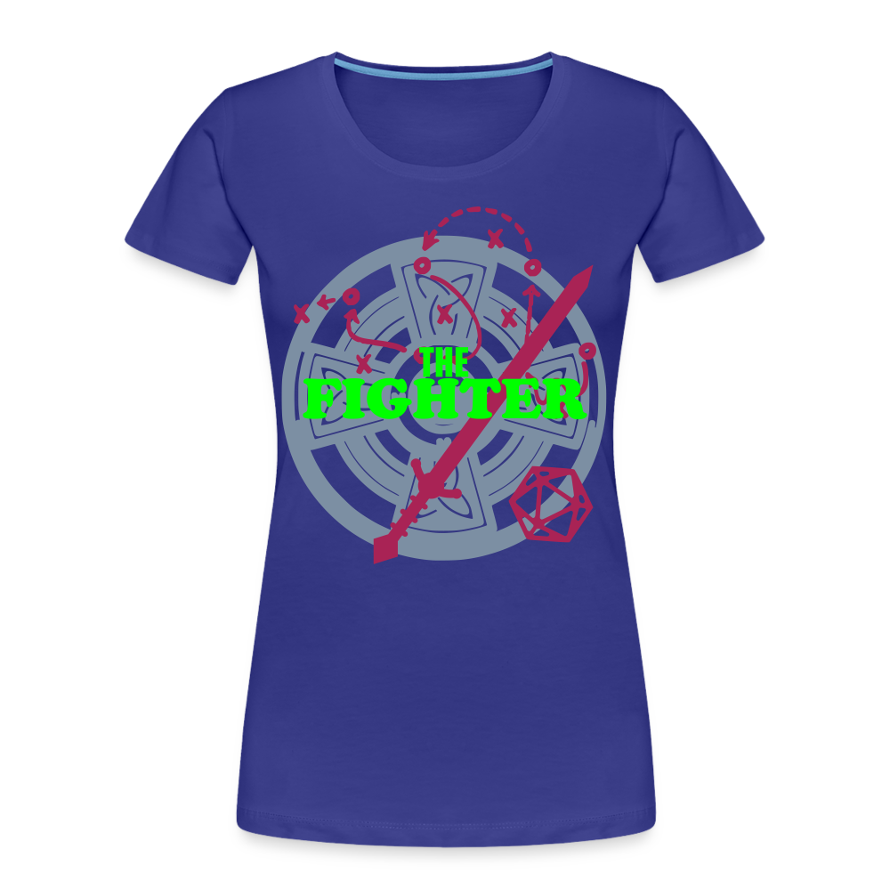 The Fighter Neon Tee! - Feminine Fit - royal blue